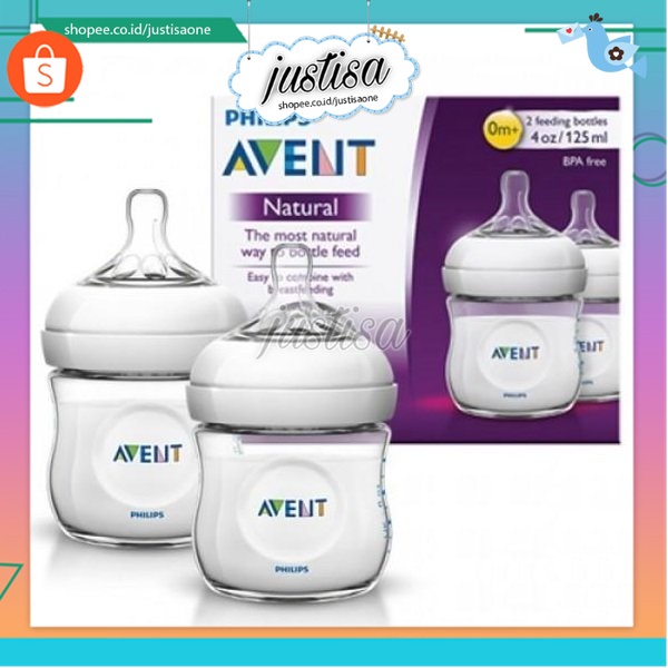 Promo !! BOTOL SUSU AVENT NATURAL 125ML ISI 2PCS