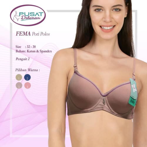 Termurah ECER BH BRA FEMA 619 PORI POLOS - 32 Murah