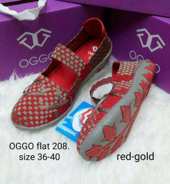 Sepatu Rajut Wanita OGGO 208 Flat ORIGINAL