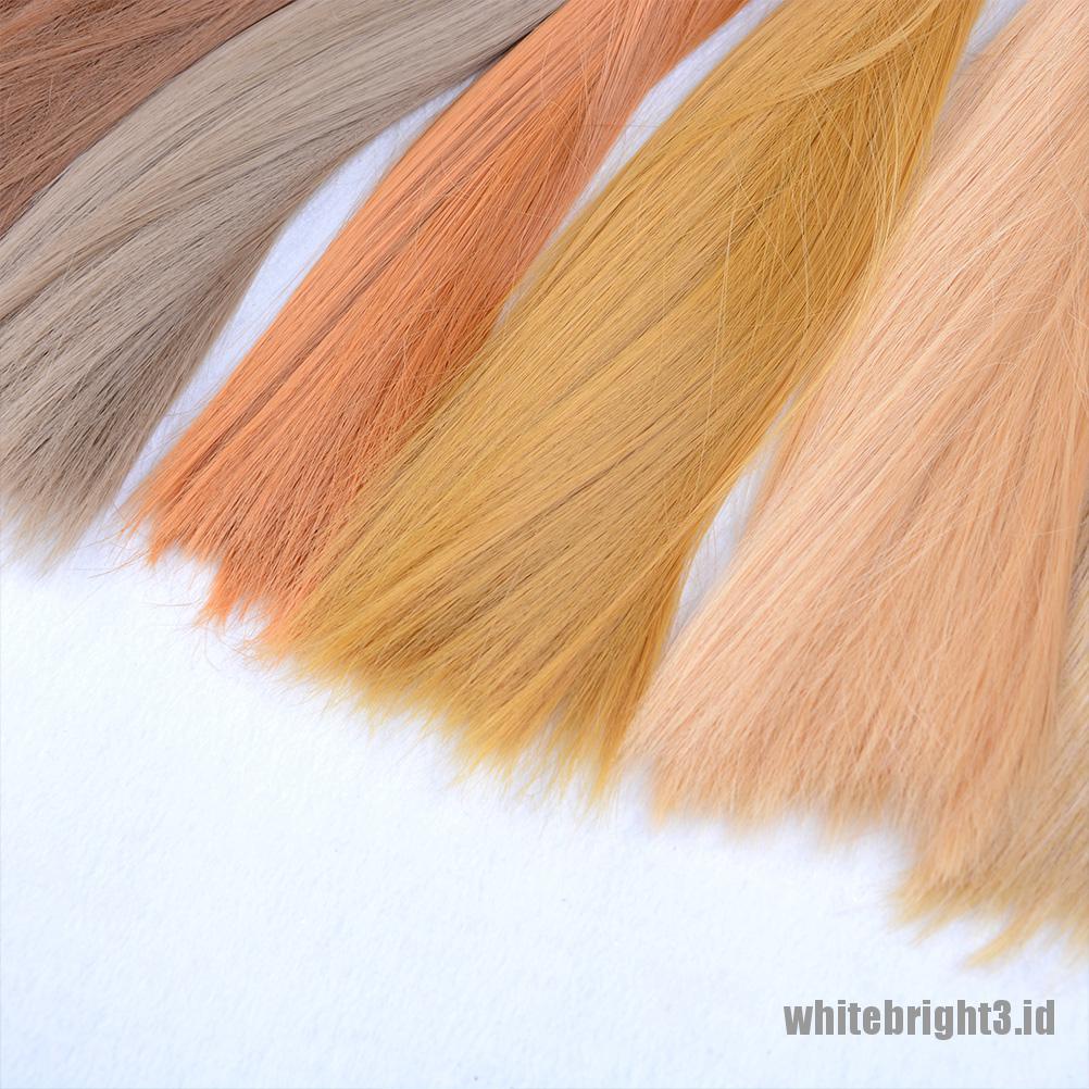 (white3) Wig / Rambut Palsu Lurus Tahan Panas Ukuran 25cm X 100cm Untuk Boneka BJD 1 / 3 1 / 4 1 / 6