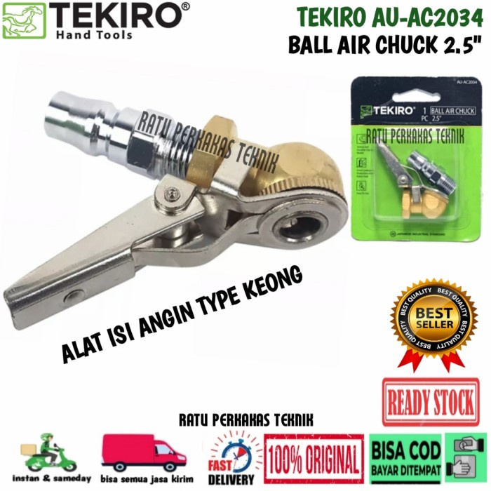 Tekiro Alat Isi Angin Ban Pendek Tire Air Chuck Coupler Model Keong