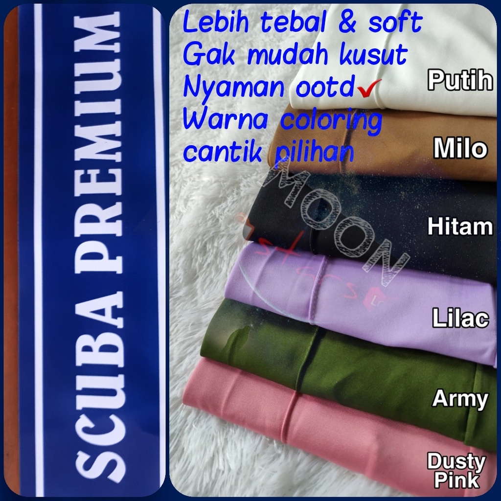 CELANA KERJA BASIC KASUAL | COD✅ Doty Pants ~ Scuba Premium All Size XXL fit BB 60-80kg / soft dan stretching celana panjang wanita/bawahan kasual wanita