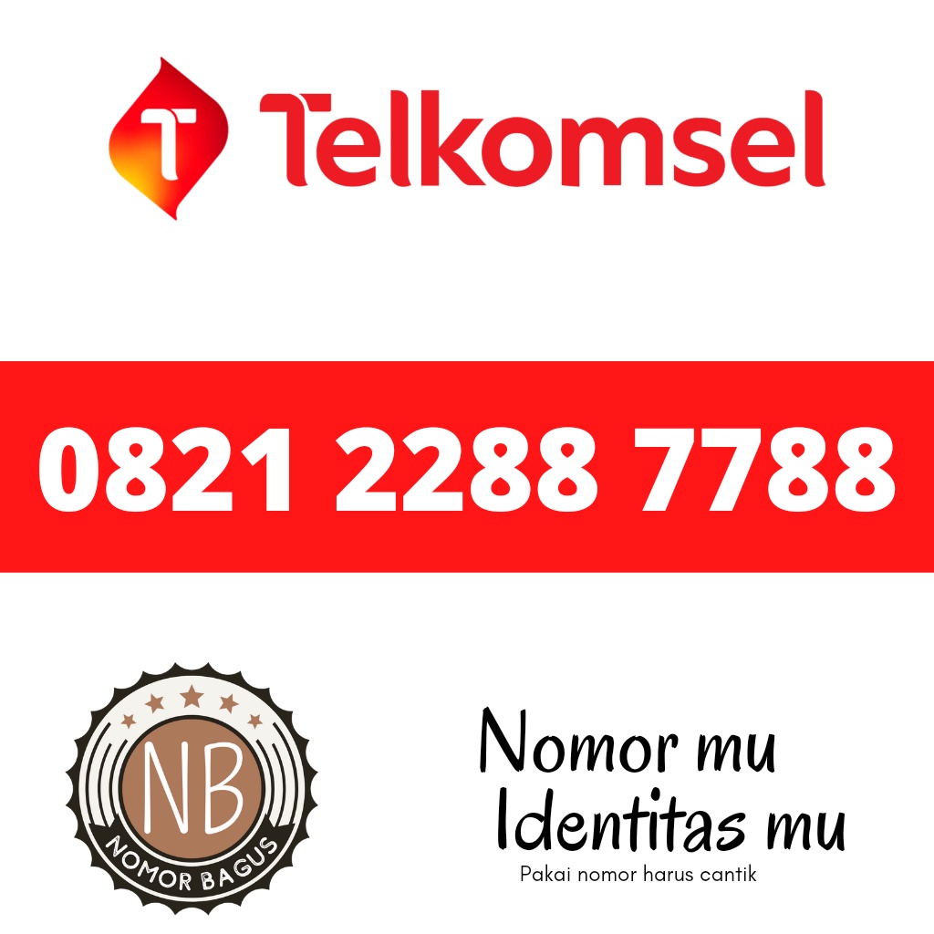 Kartu perdana telkomsel simpati nomor cantik 0821 2288 7788