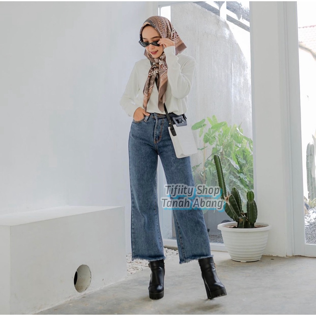 KULOT JEANS RAWIS / CELANA JEANS BOYFRIEND POCKET - POCKET BOYFRIEND - CELANA JEANS PLAIN KANTONG DEPAN