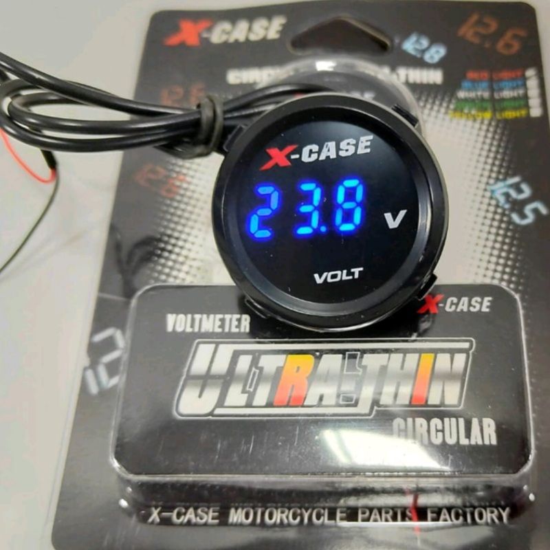 Voltmeter Digital Bulat Mini Waterproof X-case Universal/Voltmeter bulat model jam tangan universal