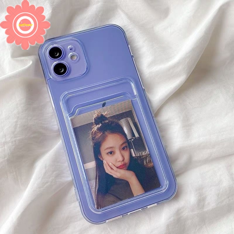 Casing Vivo Y12S Y12 Y11 Y12I Y17 Y15 Y20 Y20I Y20S Y50 Y30 Y30I Card Slots Soft TPU Card Holder Phone Cover