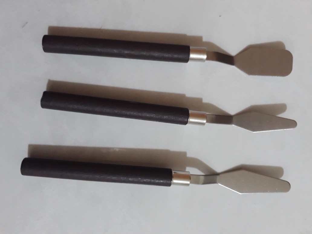 [jiaqing] 3pcs/set Painting Palette Knife Spatula Mixing Paint Stainless Steel Art Knife