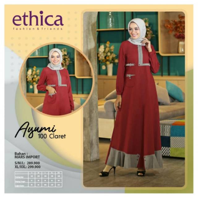 GAMIS AYUMI 100 CLARET ||  ETHICA