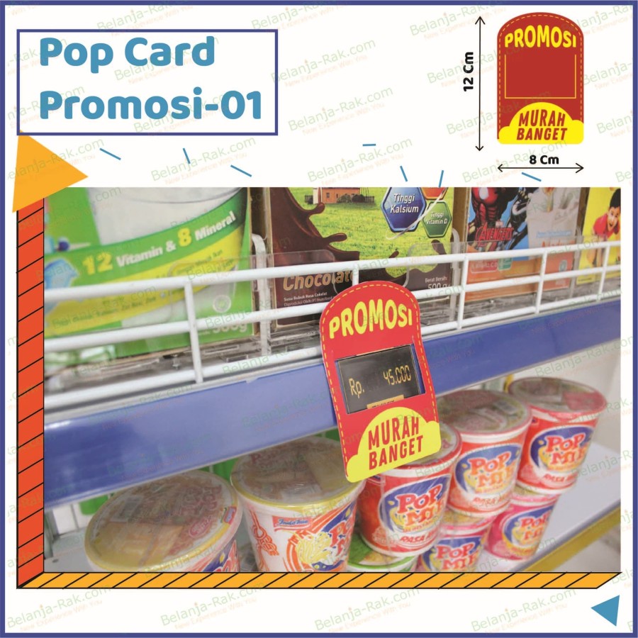 

Pop Card PROMOSI kertas promo 1 Pack isi 20Pcs