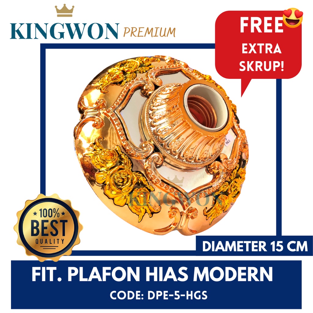 FITTING LAMPU PLAFON HIAS MODERN E27 DPE 5 SHG KINGWON