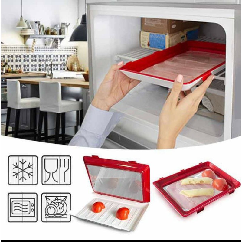 wadah tempat makanan silikon / vakum tray keep food fresh longer