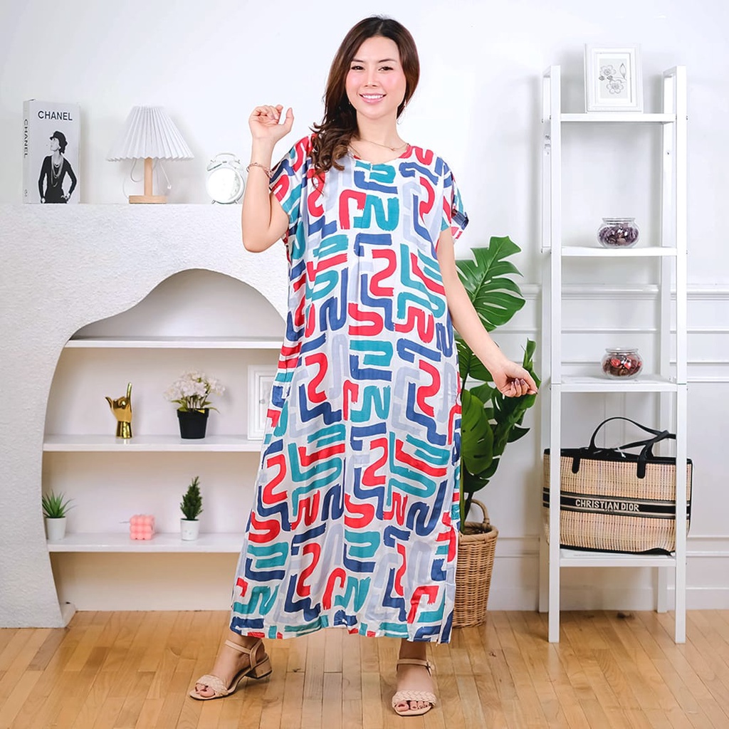 BEFAST - ZEC OOTD Dress YUQIA / Busui Daster Di Bawah Lutut Atas Semata Kaki / Daster Wanita / Daster Motif / Keluaran Terbaru 2022 / Daster Lengan Pendek / Terlaris / Termurah