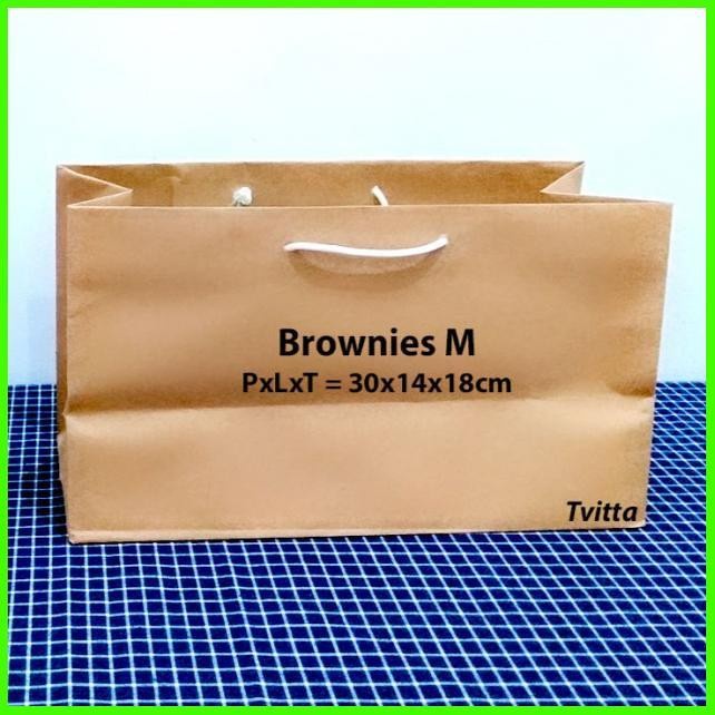 

(TERLARIS) Paperbag Polos Coklat Bolu Brownies M