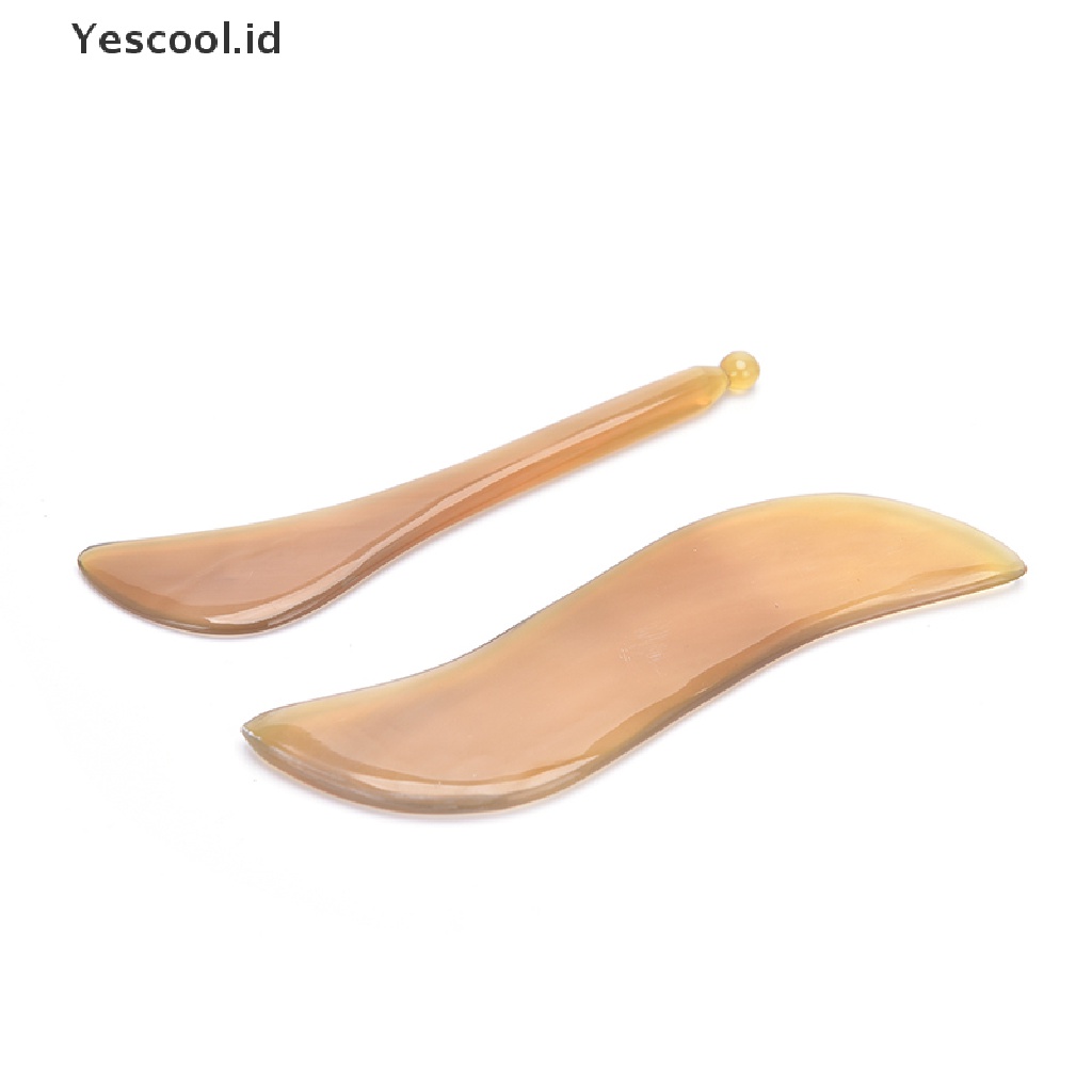 【Yescool】 4pcs Massage Scrapping Board Ox Horn Lightweight Gua Sha Board Body Care Relax .