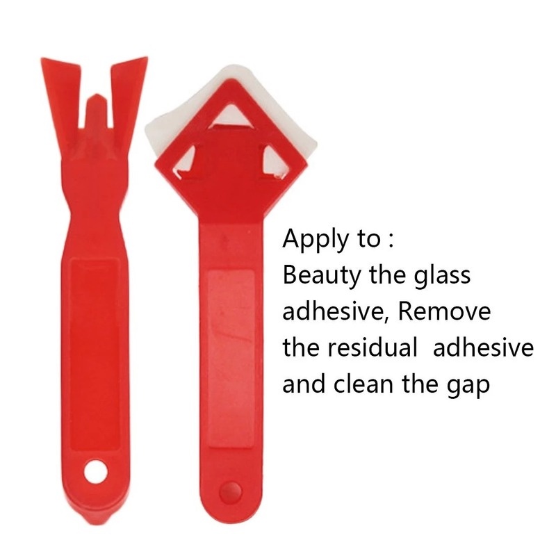 2 Pcs/Set Handmade Mini Tile Cleaner Tools/ Scraper Surface Glue Residual Shovel/ Glass Plastic Spatula/ Floor Tile Surface Cracks Cleaner Utility