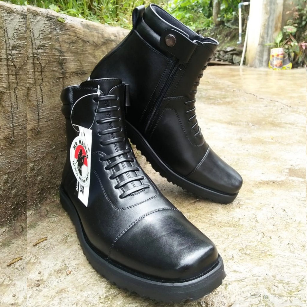 Sepatu Pdh Kulit Sapi Asli Berkualitas Untuk Tni Polri Security Satpam Merk MR MASTER