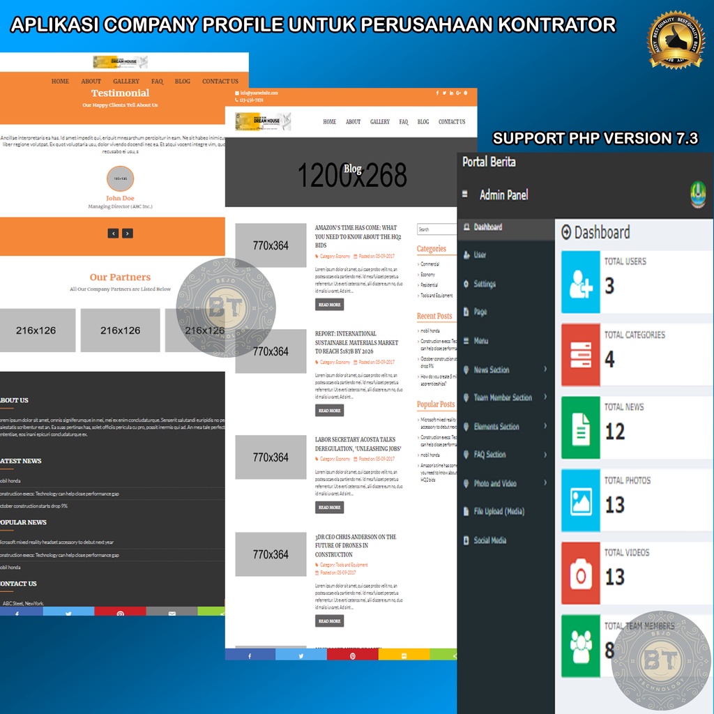 APLIKASI WEB SOURCE CODE PORTAL BERITA GARANSI SEUMUR HIDUP FULL SUPPORT PHP NATIVE 7.3