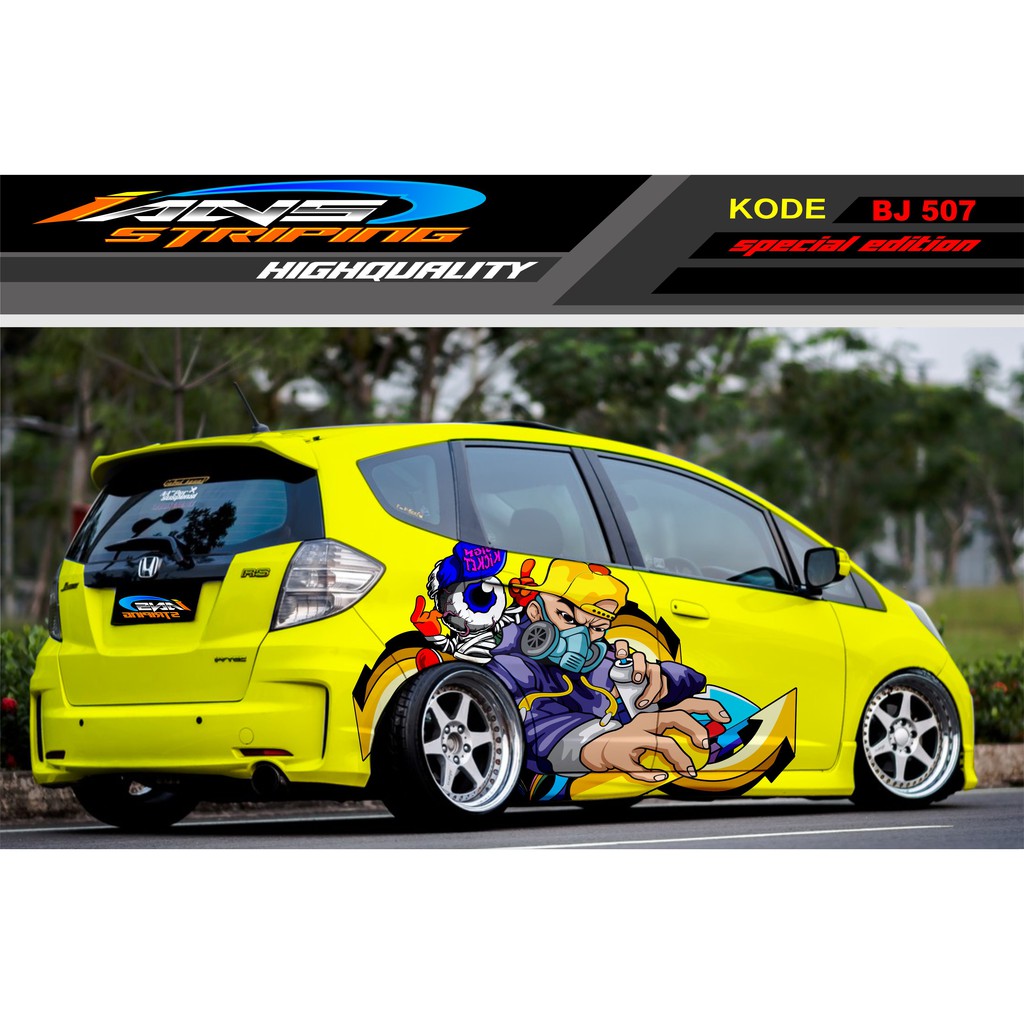 DECAL STICKER MOBIL BRIO AGYA JAZZ VIOS SEDAN / STICKER MOBIL / DECAL MOBIL / STICKER VARIASI MOBIL