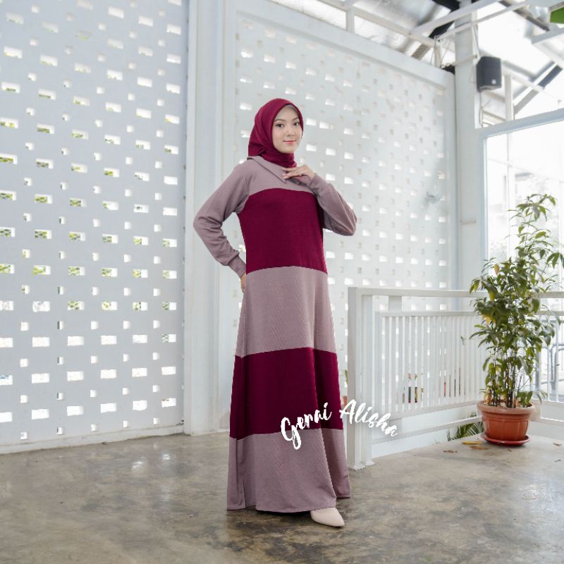 GAMIS WANITA SALUR Knit IMPORT // Dress Knit Salur Import // Dress All Size