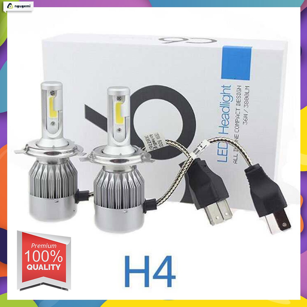 Lampu Mobil LED C6 H4 COB 2PCS