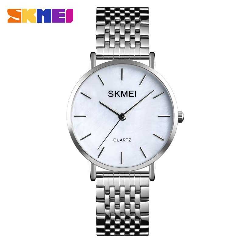 SKMEI Jam Tangan Analog Wanita  1567 Aneka warna Hitam Merah Biru Hijau kuning Titanium Gray Silver 