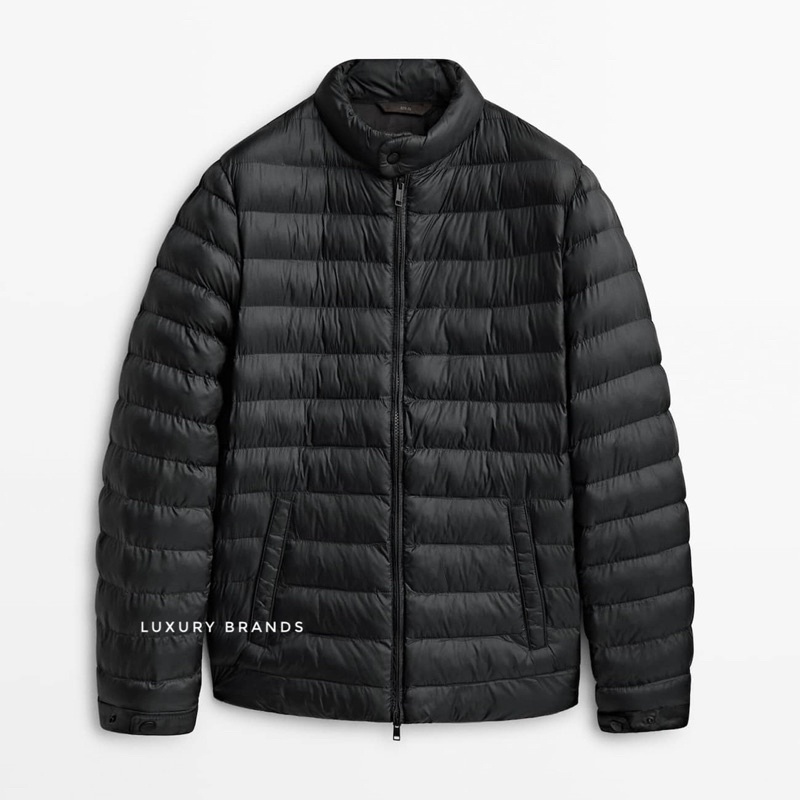 Jaket Bulu Angsa MASSIMO DUTTI Original Black