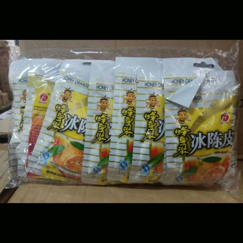 

Baiguo Manisan Kulit Jeruk Madu ( 1 pax isi 20 pcs)