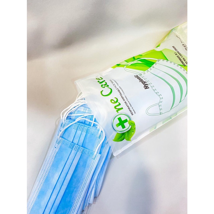 Masker 3ply Earloop SACHET EMBOSS Onecare Hygienic Isi 50pc Kemenkes