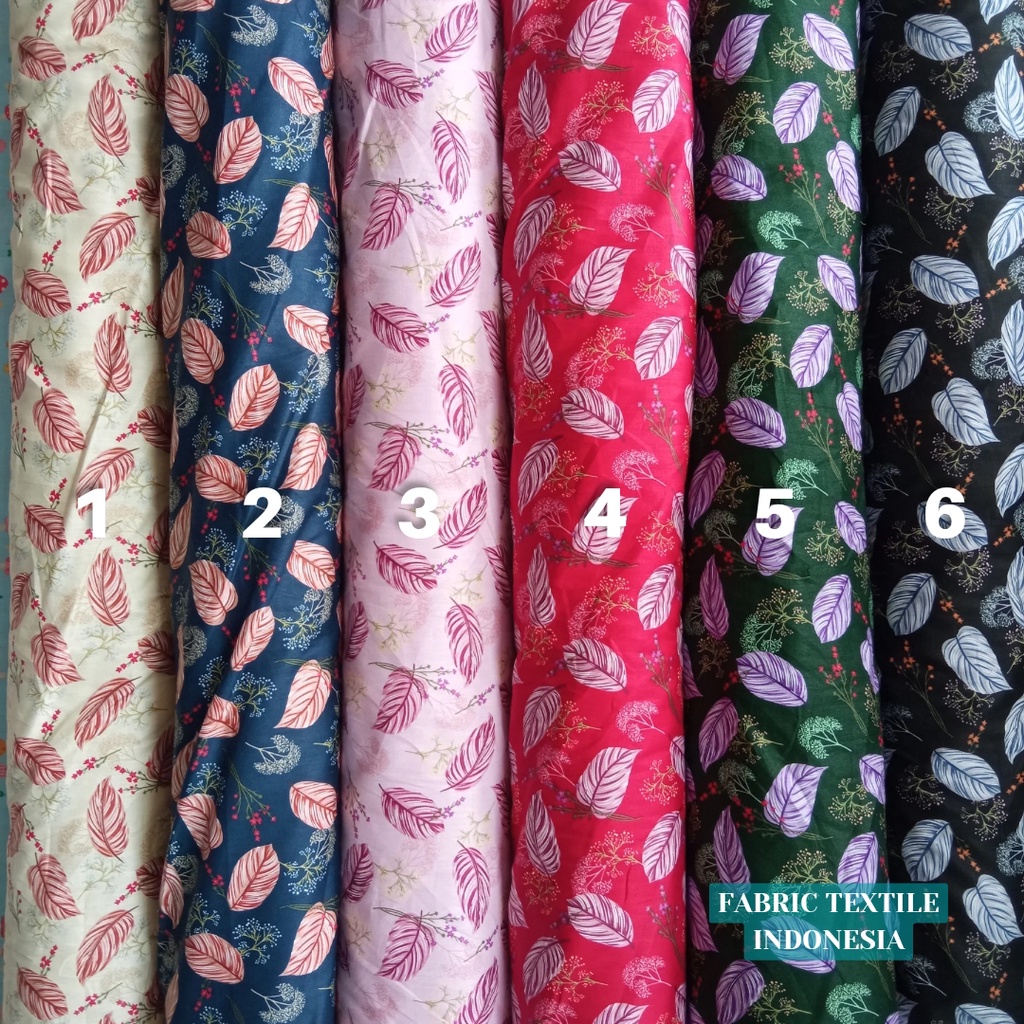 KAIN KATUN JEPANG MOTIF TOKAI SENKO / JAPAN DESIGN / KAIN MOTIF DAUN / KAIN KATUN JEPANG DAUN/ KATUN