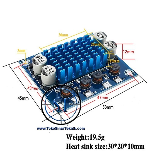 TPA3110 30W+30W 2.0 Channel XH-A232 60W 2x30W TPA 3110 Digital Stereo Audio Power Amplifier Board DC 8-26V