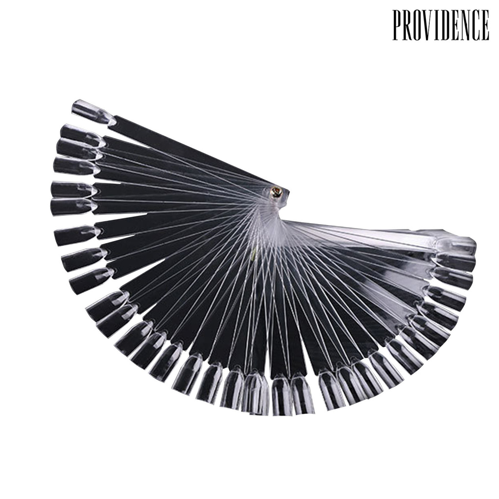 Providence 50pcs / Set Kartu Warna Transparan Reusable Untuk Nail Art / Manicure Diy