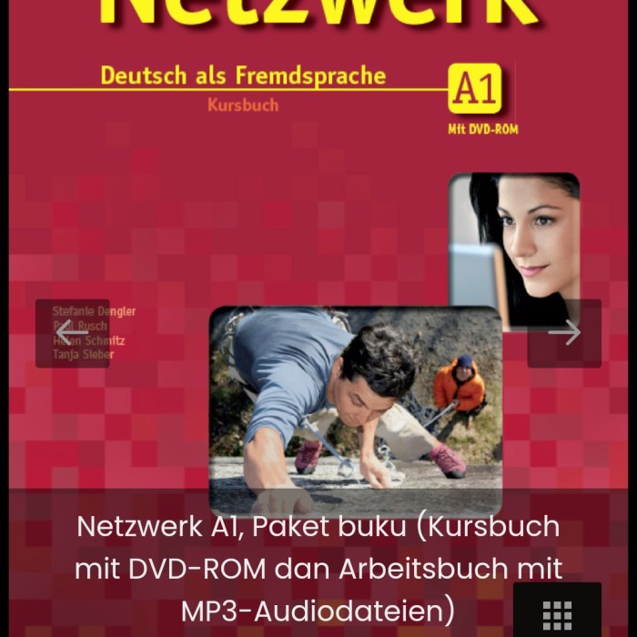 

DISKON SPESIAL PAKET BUKU NETWERK A1 KURSBUCH MIT DVDROM DAN ARBEITSBUCHIT MP3 AUDIOD TERBARU