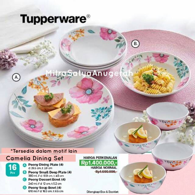Tupperware camelia melamine collection