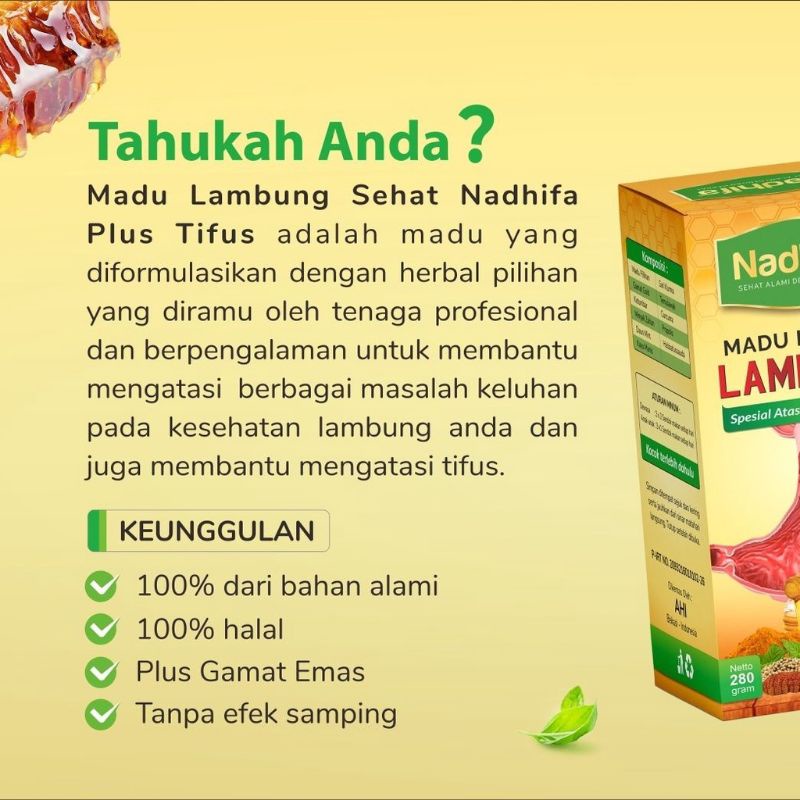 Madu Lambung Asyifa- Maag Kronis- Asam Lambung- Gerd