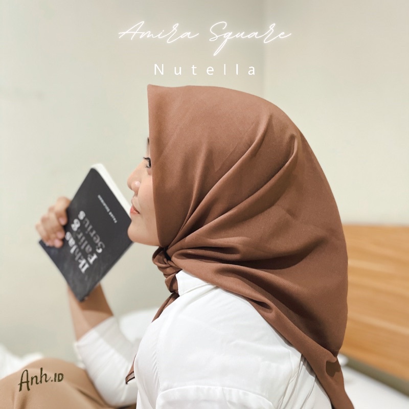 Hijab Segi Empat Double Hycon Premium | Hijab Pollycotton | AMIRA SQUARE
