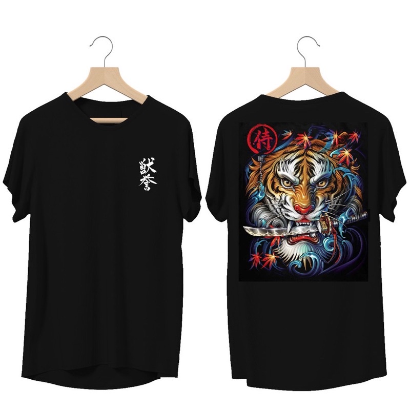 KAOS MACAN KAOS HARIMAU KAOS TIGER KAOS SAMURAI MACAN BAJU KAOS T SHIRT PRIA WANITA DISTRO GAMBAR BE