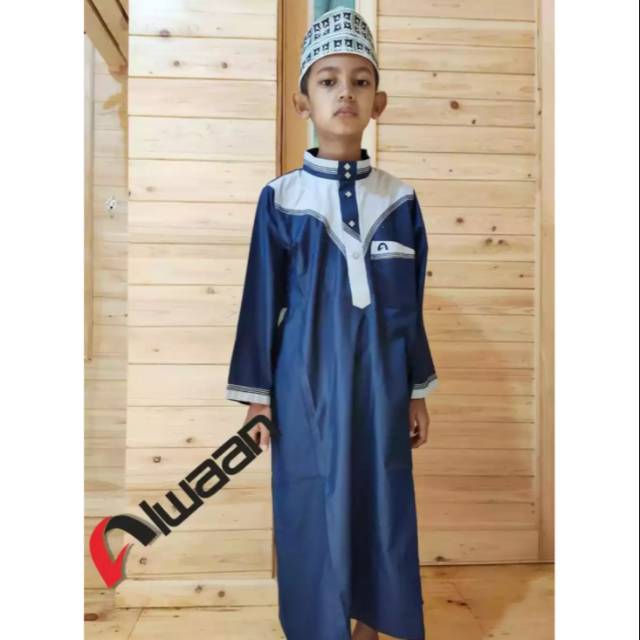 Alwaan Gamis Jubah Anak Pria tangan panjang JA016