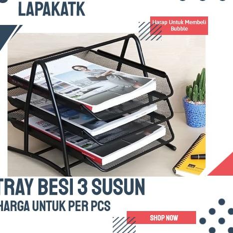 

☋0d Jual✯ Rak besi / dokumen Kertas besi 3 susun / Tray besi 3 susun Q48 ☋