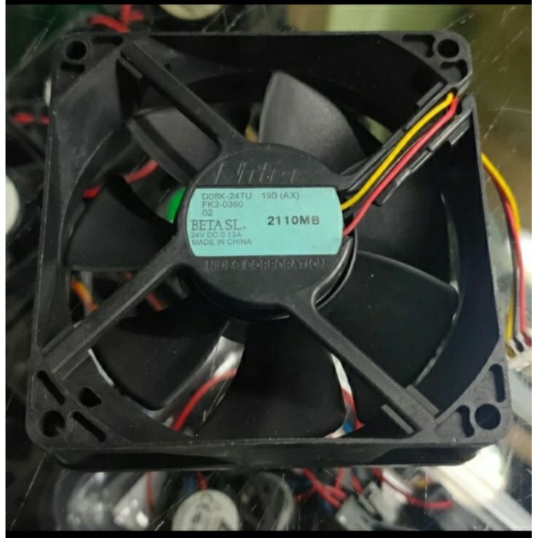 Fan DC 24v 8cm merek NIDEC kipas dc MADE in CHINA