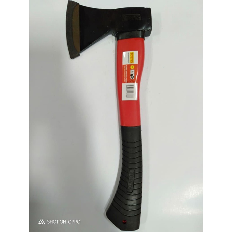 Kapak Baja Belah Kayu 600gr Kampak Survival Berkebun Cacah Cincang Daging Gagang Fiber