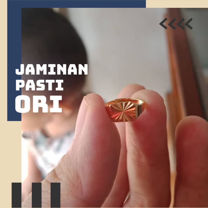 Cincin Bayi Emas Asli Murah Kadar 375 /Cincin Bayi Laki Laki /Hadiah