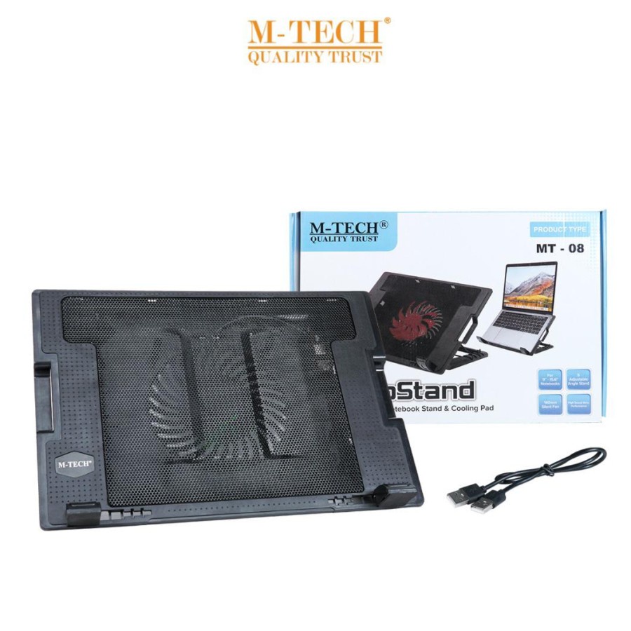 M-Tech Ergostand MT-08 Cooling Pad Kipas Pendingin Laptop