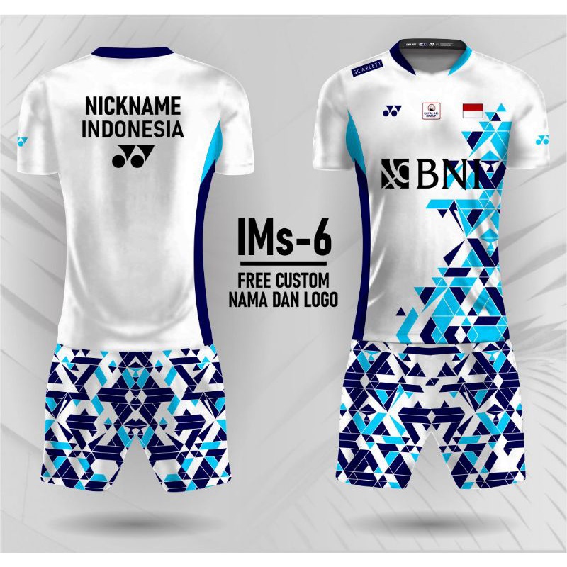 Jersey badminton setelan Jersey badminton Indonesia master
