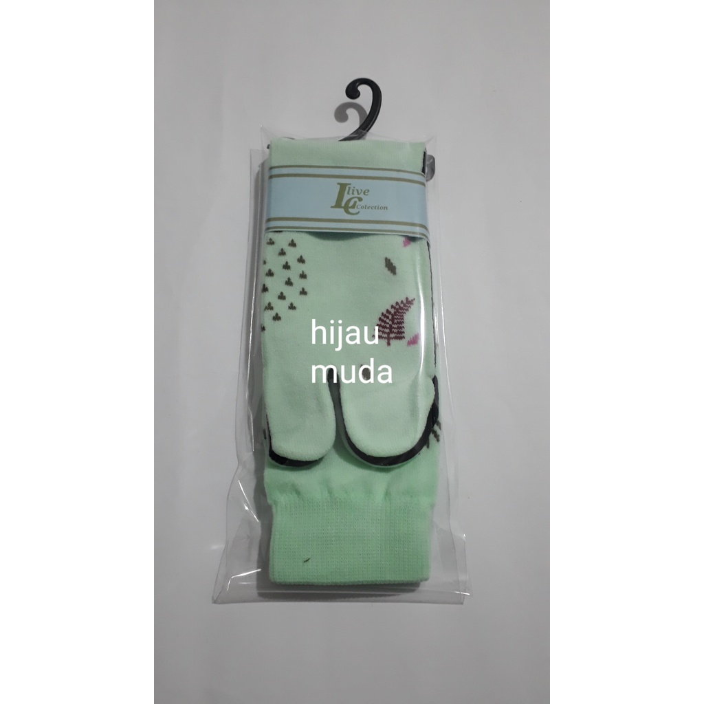 kaoskaki jempol motif/kaos kaki muslimah-hijaumuda
