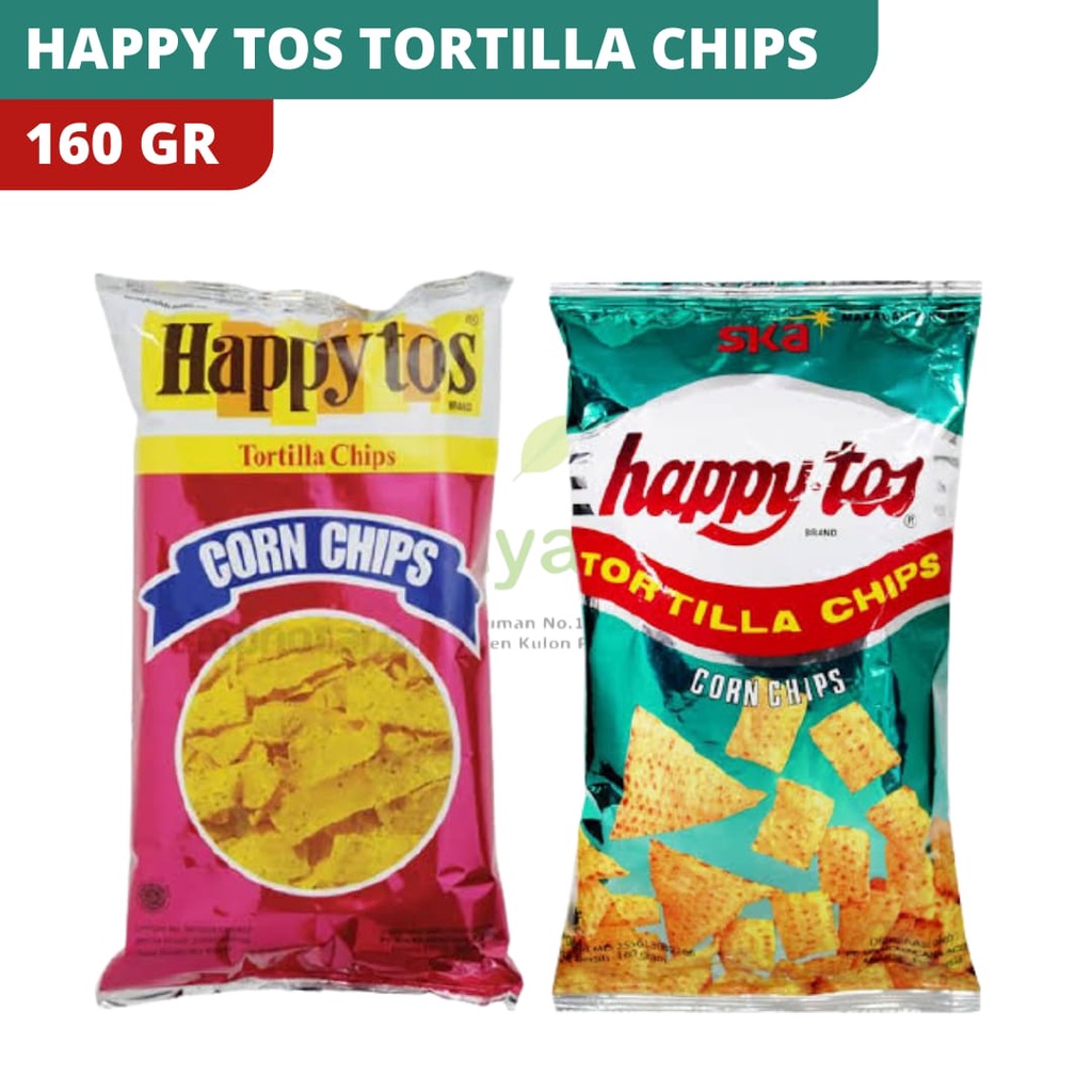 

HAPPY TOS TORTILLA CHIPS MERAH/ HIJAU 160GR