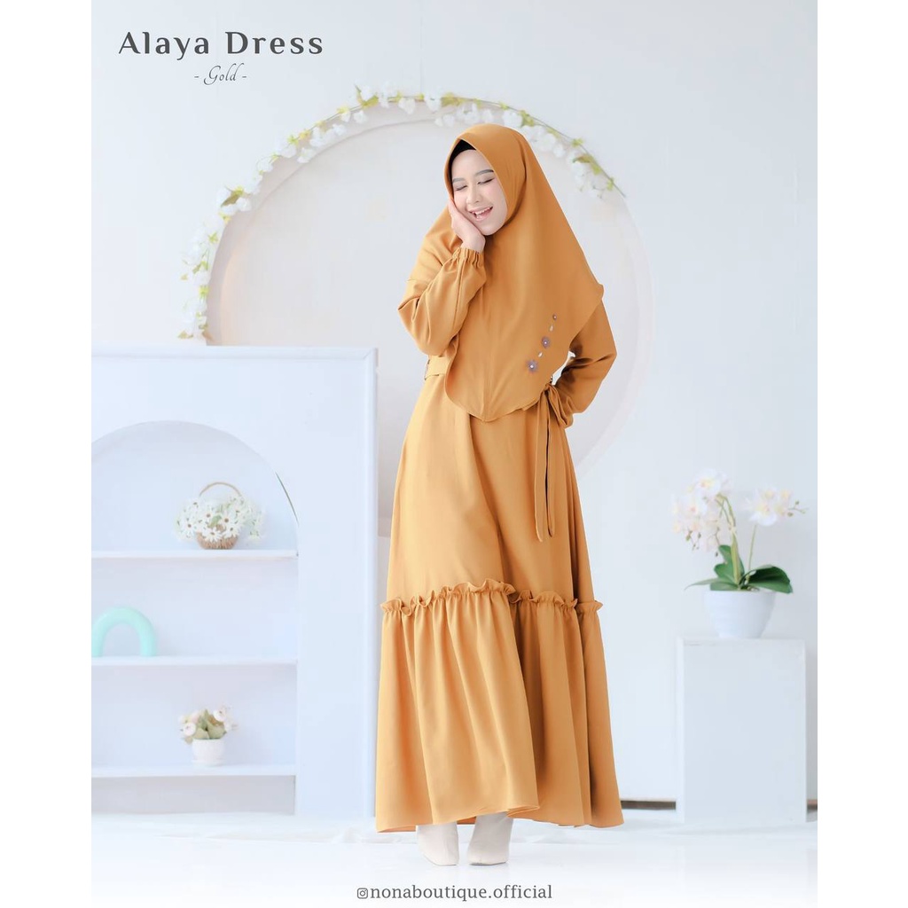 SALE Alaya Dress Set Khimar by Nona Boutique gamis cantik murah