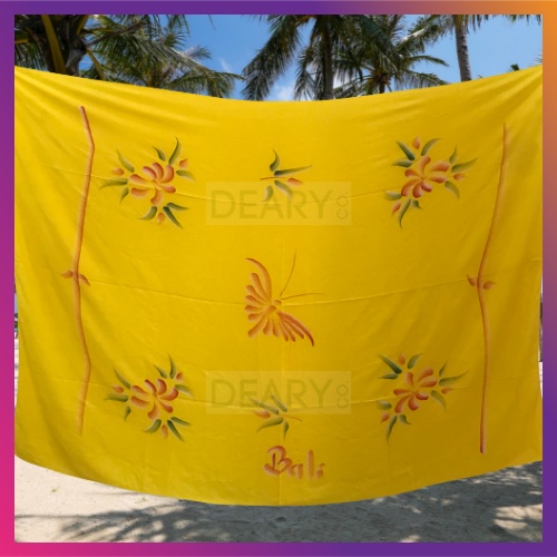 Kain Pantai Bali Lebih Tebal Rayon Bali Adem Tanpa Rumbai Motif Stick | Deary Co Bali