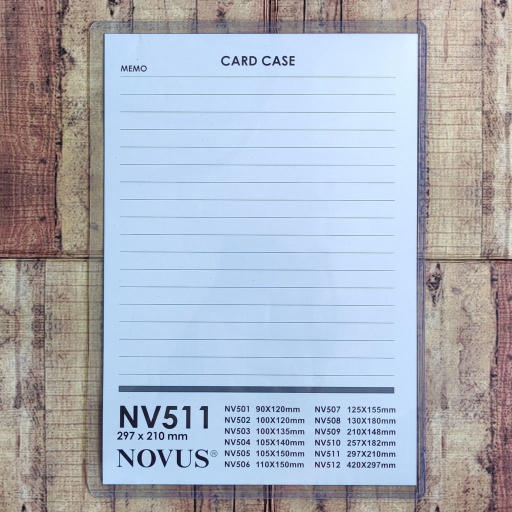 1 PCS Card Case Novus NV511 297x210mm HARD - Glue Card -Name Tag Tebal - Tempat ID Card Landscape
