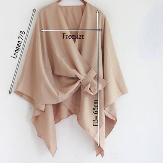 WLV Outer cardigan wanita polos bahan wolfis ♥