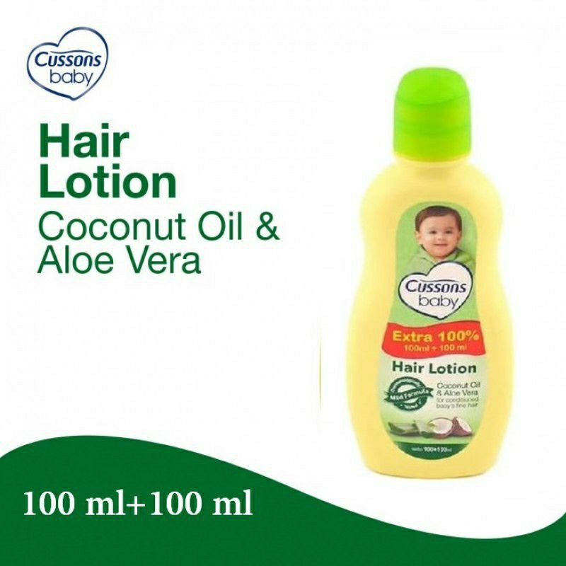 Cussons Baby hair Lotion Aloe Vera 100ml + 100ml 50ml + 50ml Minyak Rambut bayi cussons